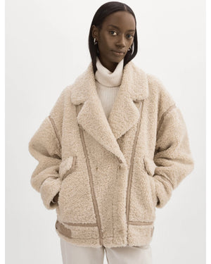 BADU | OVERSIZED FAUX SHEARLING JACKET BY LA MARQUE FALL 24