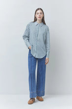 SUNCOO PARIS LAZAR STRIPED SHIRT WITH A TIE DETAIL
