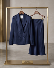 MILVA MI SATIN BLAZER/SKIRT SUIT