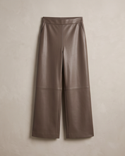 HERZENS HANNA WIDE LEG FAUX LEATHER ANKLE  PANT