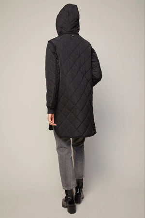 LIBBY QUILTED FULL ZIP COAT WITH REMOVABLE HOOD FALL 25