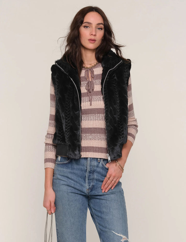 LIANA FAKE FUR VEST BY HEARTLOOM FALL 25