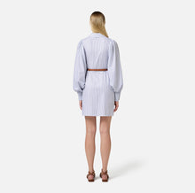 ELISABETTA FRANCHI POPLIN DRESS WITH BELT