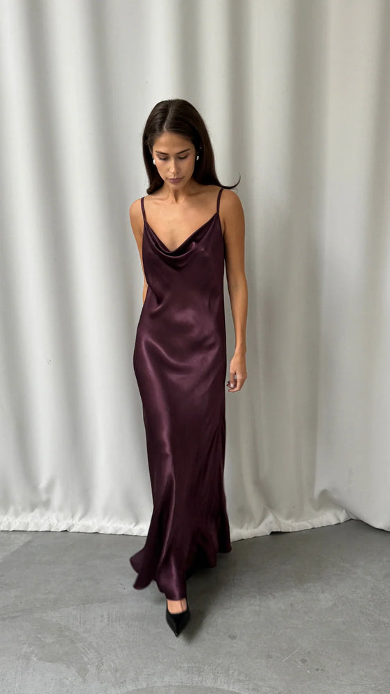 ALEMA SATIN DRESS BY CHARLI FALL 25