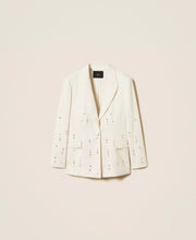 TWIN SET SUIT WITH HAND EMBROIDERED BLAZER