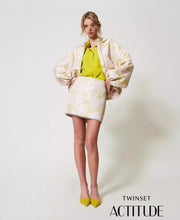 JACQUARD MINI SKIRT WITH HAND EMBROIDERY BY TWIN SET SPRING 25