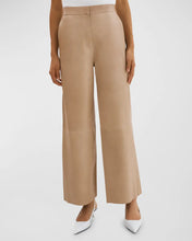 LAMARQUE YAREN WIDE LEG CROP LEATHER PANT