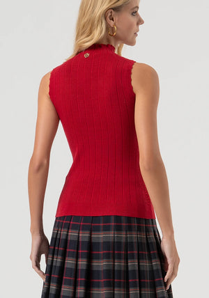 KNITTED TANK TOP WITH RIBS BY FRACOMINA FALL 25