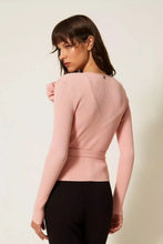 TWIN SET KNIT CARDIGAN AND TOP SET WITH BROOCH