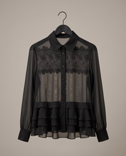 MILVA MI EMBROIDERED ORGANZA BLOUSE