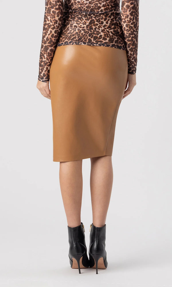 GINA VEGAN LEATHER SKIRT IN LION BY GENERATION LOVE FALL 25