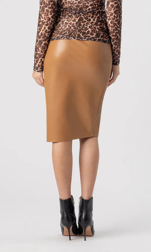 GINA VEGAN LEATHER SKIRT IN LION BY GENERATION LOVE FALL 25