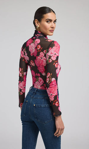 TYLA MESH FLORAL TOP BY GENERATION LOVE FALL 24 HOLIDAY