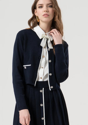 CARDIGAN REGULAR FIT WITH JEWEL BUTTONS FOR OPENING BY FRACOMINA FALL 25