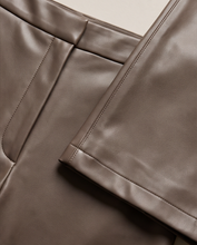 HERZENS HANNA WIDE LEG FAUX LEATHER ANKLE  PANT