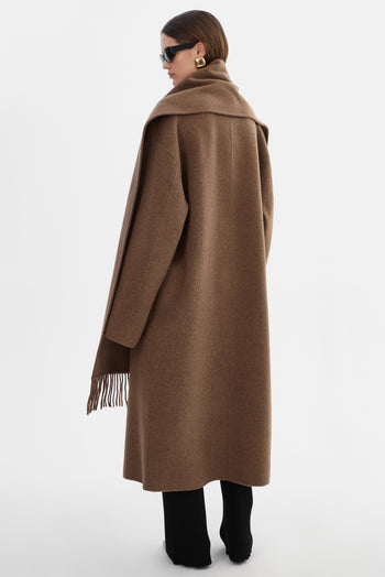 TWILA WOOL SCARF COAT IN WINTER WHITE BY LA MARQUE FALL 25