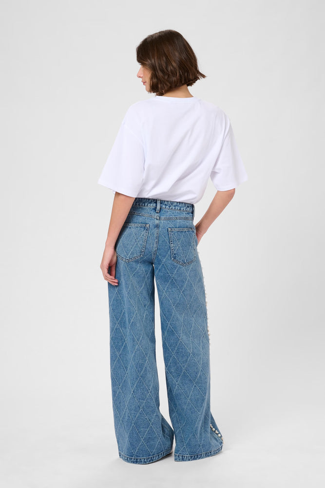 CUALYS JEANS WITH PEARLS FALL 25
