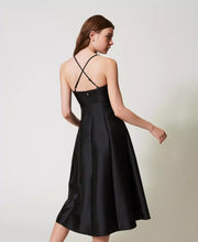 TWIN SET MIDI TECHNICAL TWILL DRESS