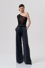 FRACOMINA PALAZZO PANT WITH CRYSTAL EMBELLISHMENT