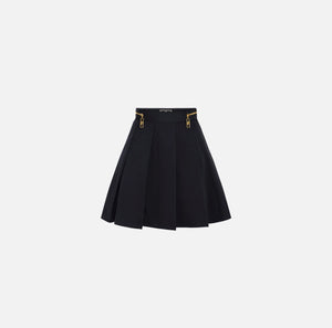 PLEATED SKIRT WITH TECHNICAL NYLON WITH ZIP