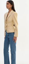LAMARQUE WILEY LEATHER BELTED BLAZER