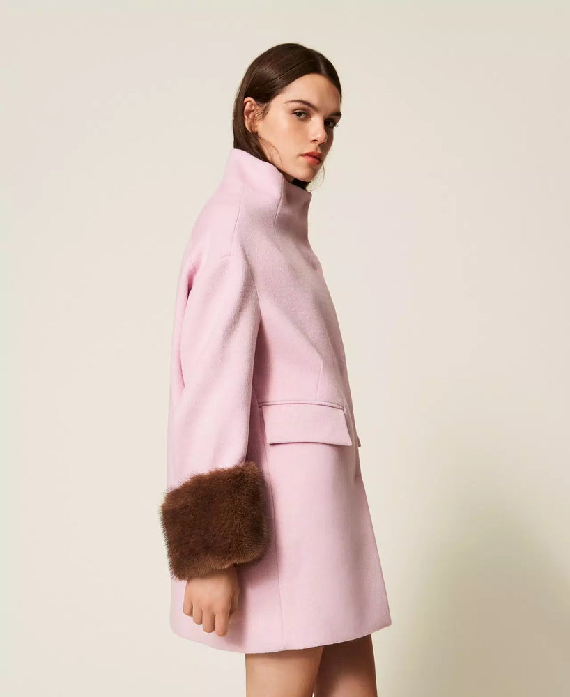 WOOL TWIN SET ACTITUDE COAT WITH FAUX FUR FALL 25