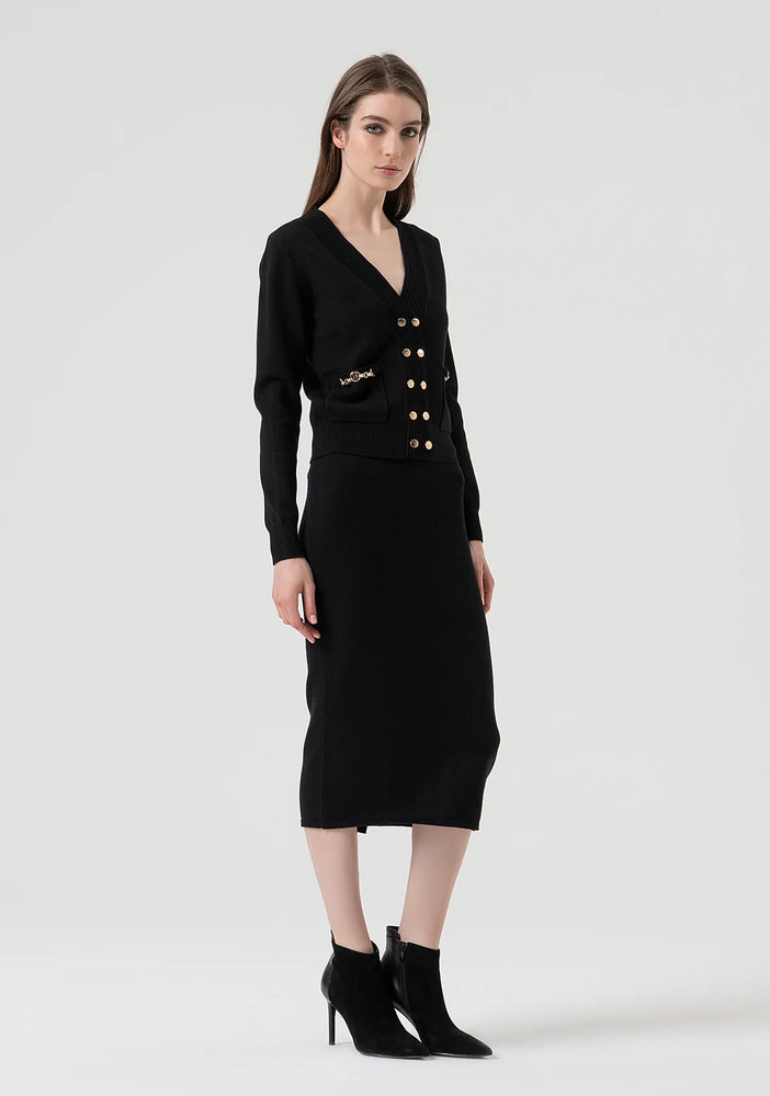 CARDIGAN /SKIRT SET REGULAR FIT DOUBLE BREASTED/SLIM SKIRT BY FRACOMINA FALL 25