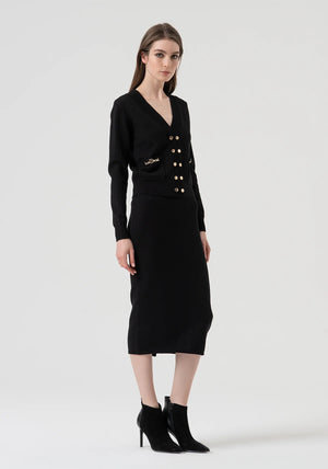 CARDIGAN /SKIRT SET REGULAR FIT DOUBLE BREASTED/SLIM SKIRT BY FRACOMINA FALL 25
