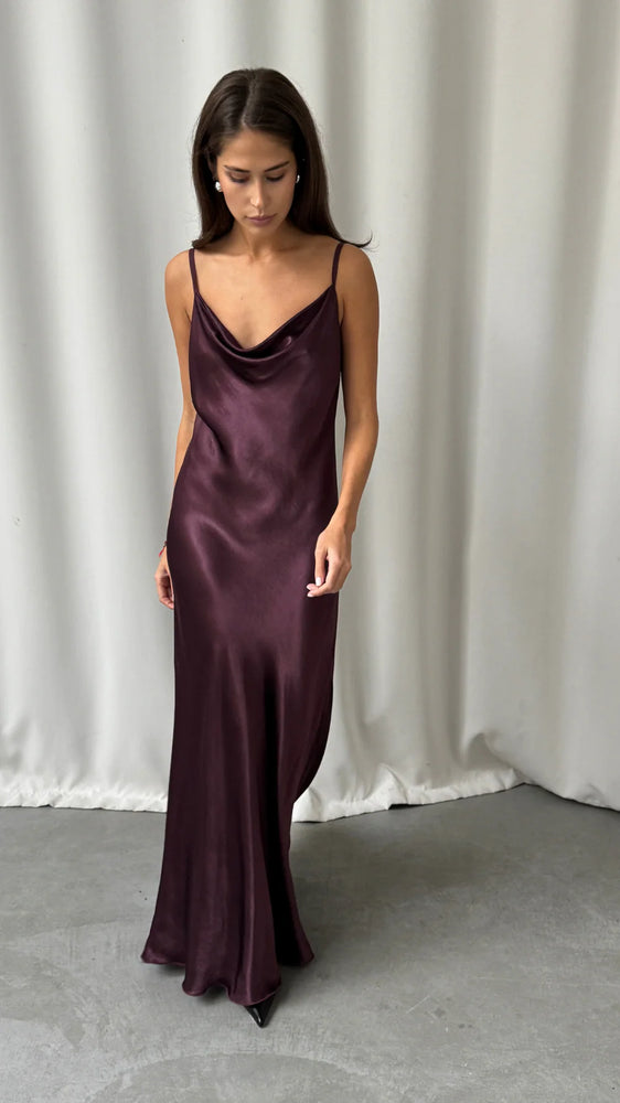 ALEMA SATIN DRESS BY CHARLI FALL 25