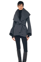 NORMA KAMALI SHAWL COLLAR PEPLUM JACKET