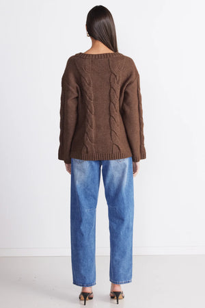 SNDYS ANA CABLE KNIT SWEATER FALL 24