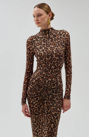 SCORPIO LEOPARD DRESS BY RONNY KOBO FALL 24 HOLIDAY