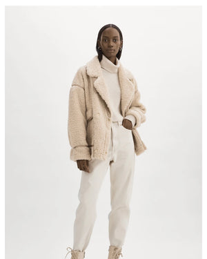 BADU | OVERSIZED FAUX SHEARLING JACKET BY LA MARQUE FALL 24