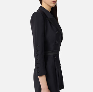 JUMPSUIT IN LIGHTWEIGHT CREPE WITH TUXEDO DETAILS