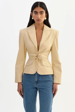 LAMARQUE WILEY LEATHER BELTED BLAZER