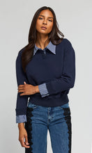 GENERATION LOVE HALLIE POPLIN SHIRT COMBO SWEATSHIRT