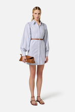 ELISABETTA FRANCHI POPLIN DRESS WITH BELT