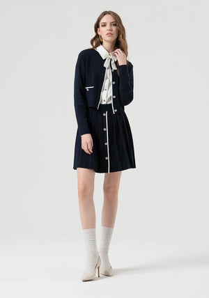 MINI KNITTED SKIRT FLARED WITH PLISSÈ EFFECT BY FRACOMINA FALL 25