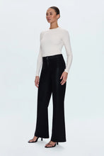 PISTOLA LANA HIGH RISE ULTRA WIDE COATED NOIR JEAN