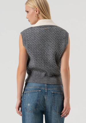KNITTED GILET REGULAR FIT WITH PLAITS BY FRACOMINA FALL 25