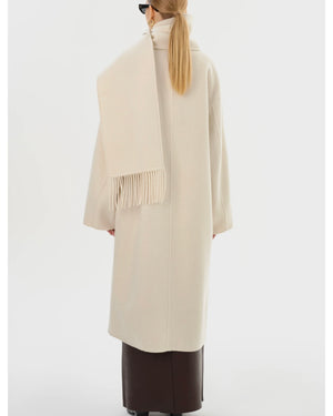 TWILA WOOL SCARF COAT IN WINTER WHITE BY LA MARQUE FALL 25