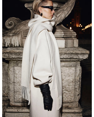 TWILA WOOL SCARF COAT IN WINTER WHITE BY LA MARQUE FALL 25