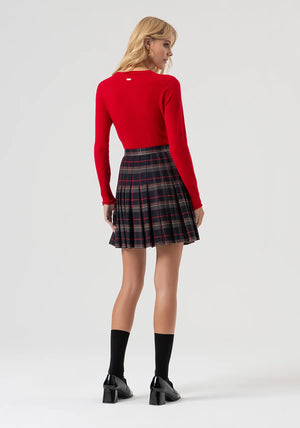 MINI SKIRT FLARED WITH TARTAN PATTERN BY FRACOMINA FALL 25