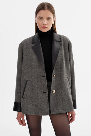 EVIE | HERRINGBONE BLAZER COAT BY LA MARQUE FALL 25