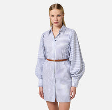 ELISABETTA FRANCHI POPLIN DRESS WITH BELT