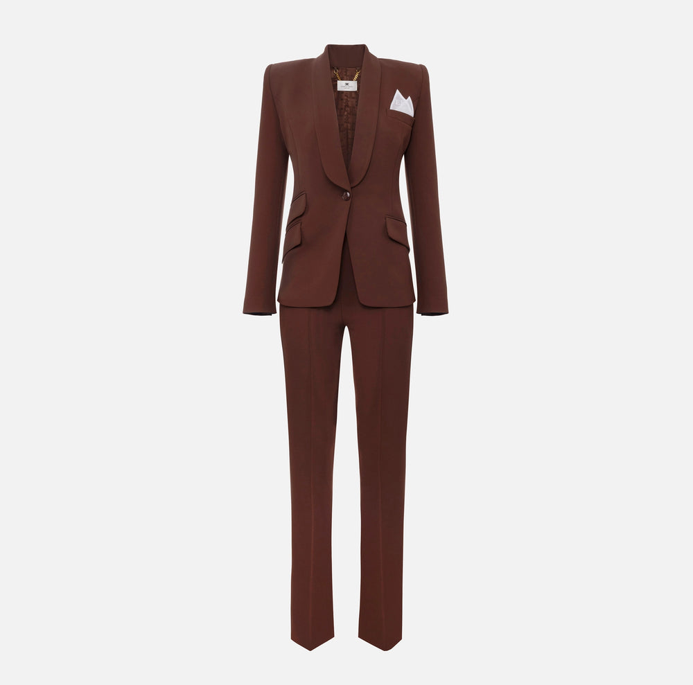 WOMENS SUIT IN CREPE FABRIC BY ELISABETTA FRANCHI FALL 25