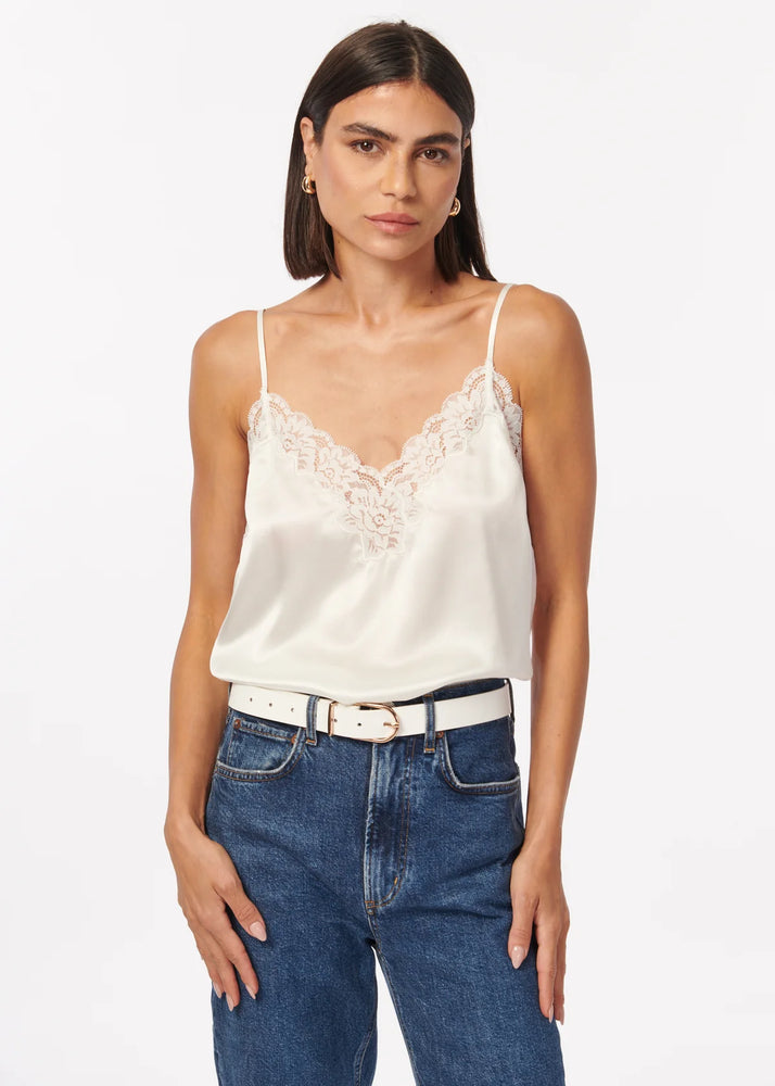 RIVIERA CAMISOLE IN WHITE BY CAMI NYC SPRING 24