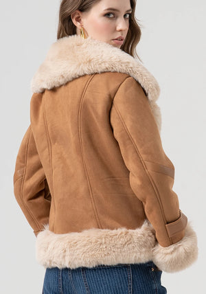 BIKER JACKET REGULAR FIT WITH CENTRAL OPENING BY FRACOMINA FALL 25