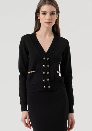 CARDIGAN /SKIRT SET REGULAR FIT DOUBLE BREASTED/SLIM SKIRT BY FRACOMINA FALL 25