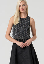 FRACOMINA LONG BROCADE SKIRT WITH EMBELLISHED CRYSTAL BEADING